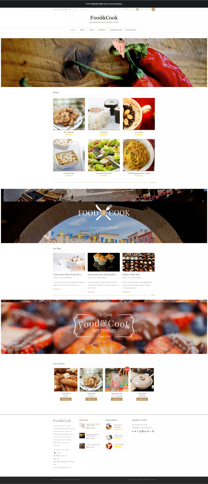 Mẫu web nhà hàng khách sạn Food&cook