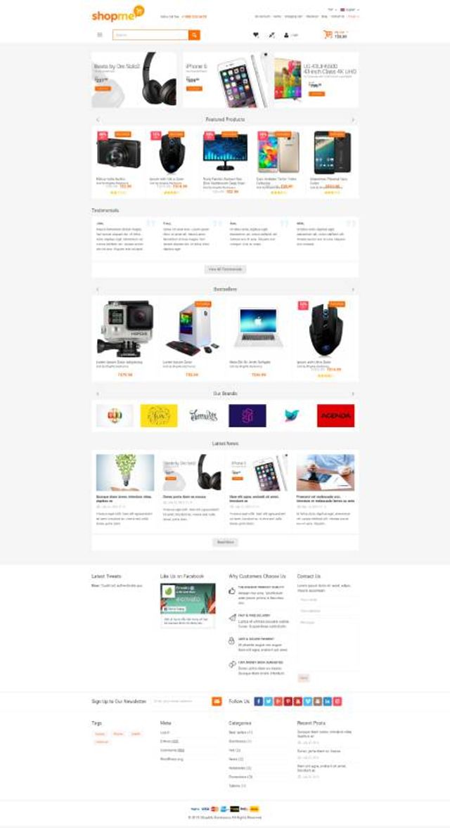 GD0278 – Mẫu Website Bán Đồ Điện Tử ShopMe