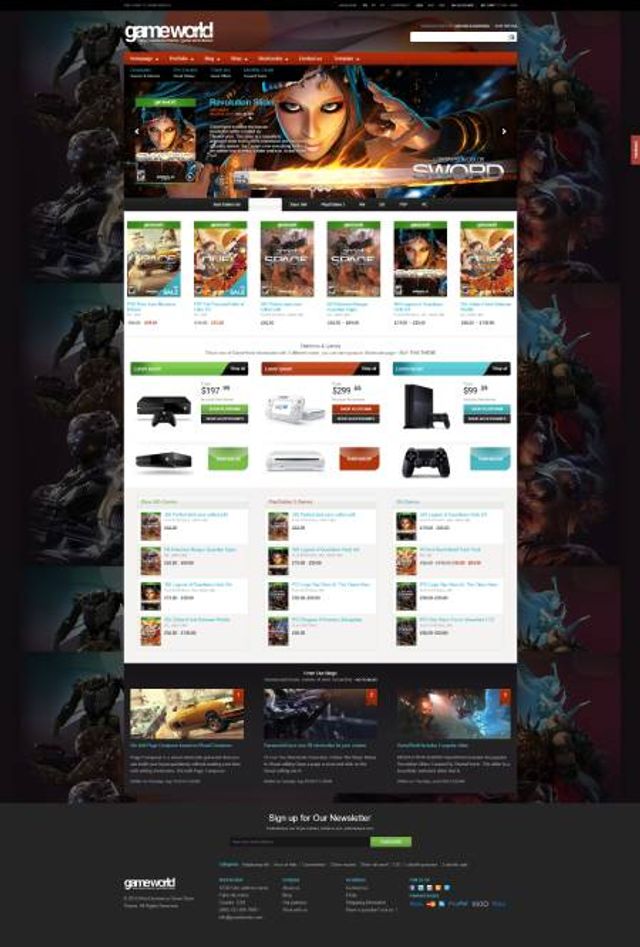 GD0327 – Mẫu Website Game GameWorld