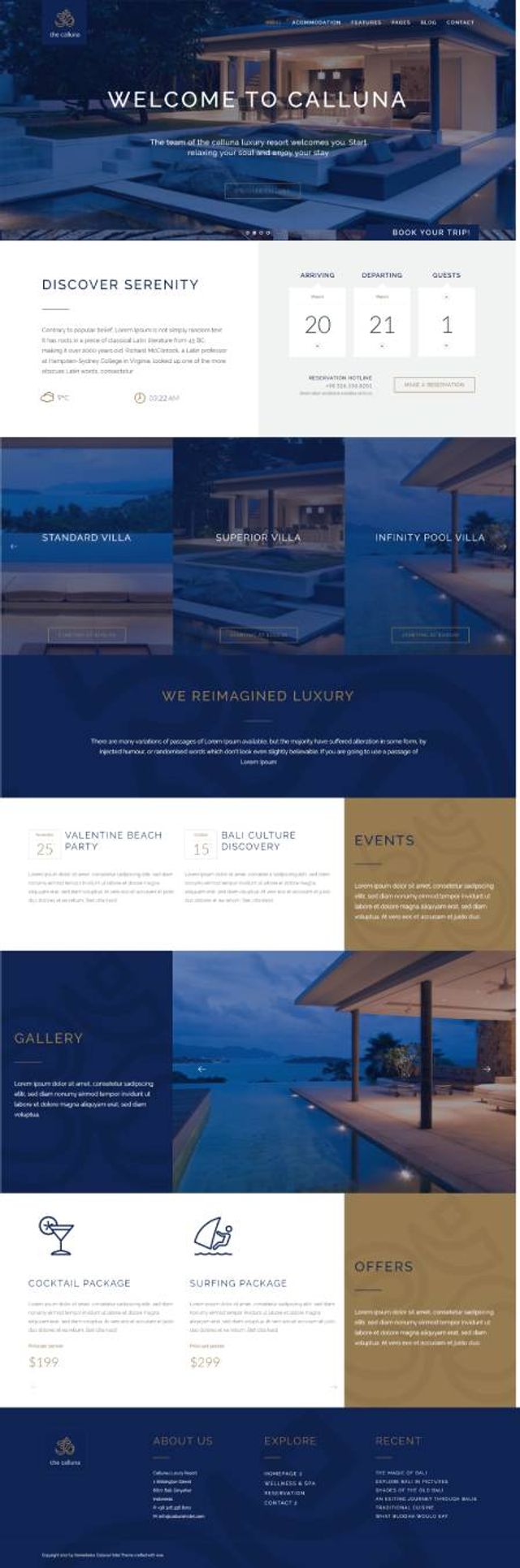 GD0579 – Mẫu Website Khách Sạn Hotel Calluna