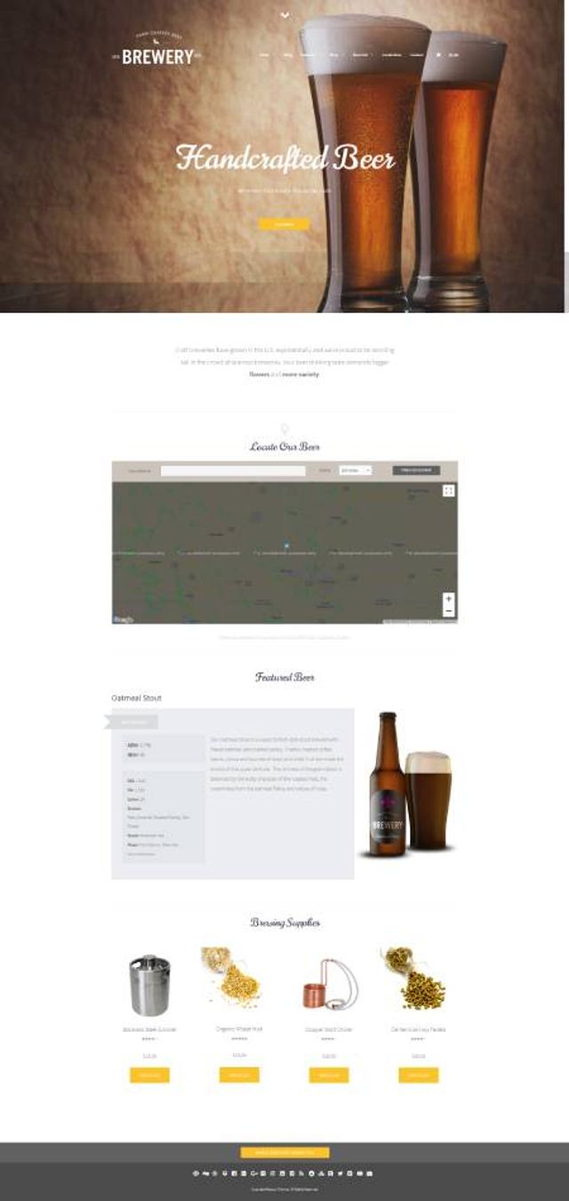 GD0635 – Mẫu Website Bán Bia Brewery