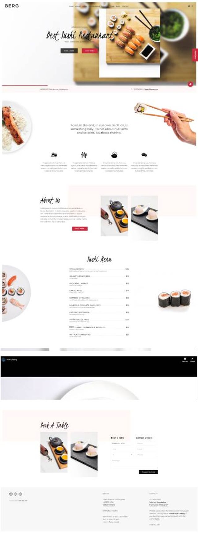 GD0661 – Mẫu Website Nhà Hàng Sushi BERG