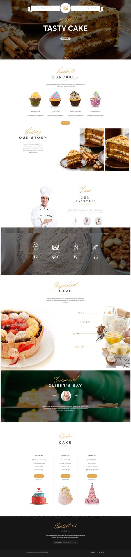 GD0180 – Mẫu Website Bán Bánh Cake