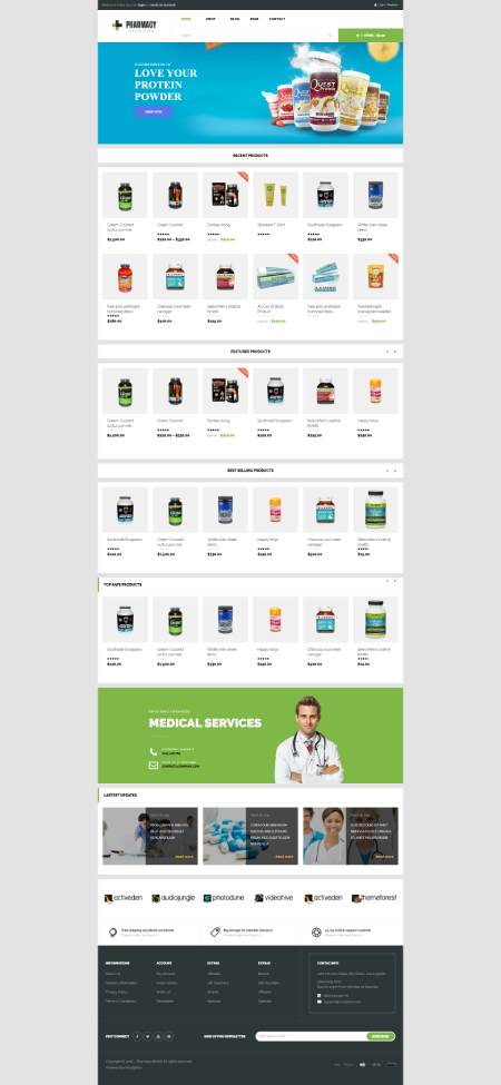 GD0176 – Mẫu Website Bán Thuốc Pharmacy