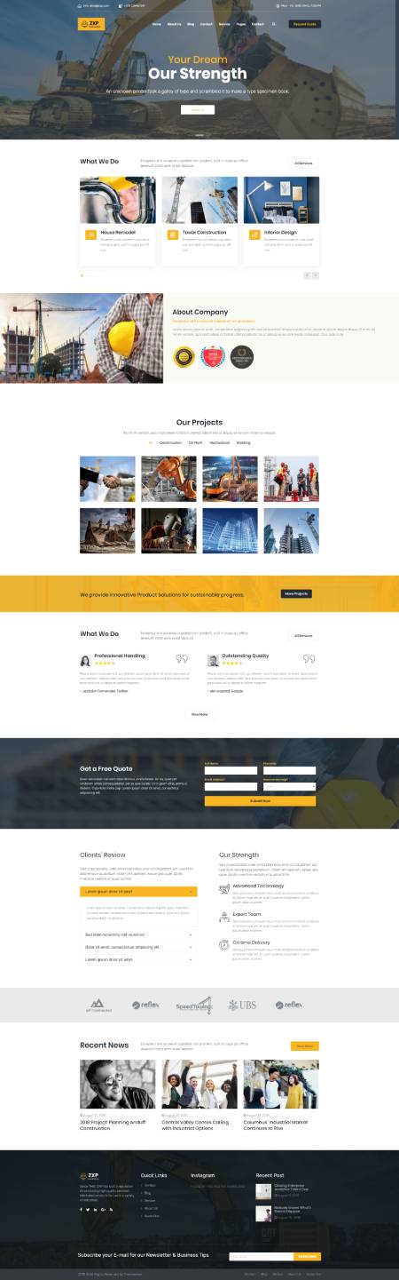 GD0084 – Mẫu Website giới Thiệu Công Ty Construction