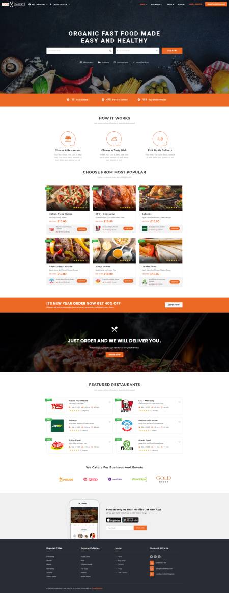 GD0094 – Mẫu Website Nhà Hàng FoodBakery