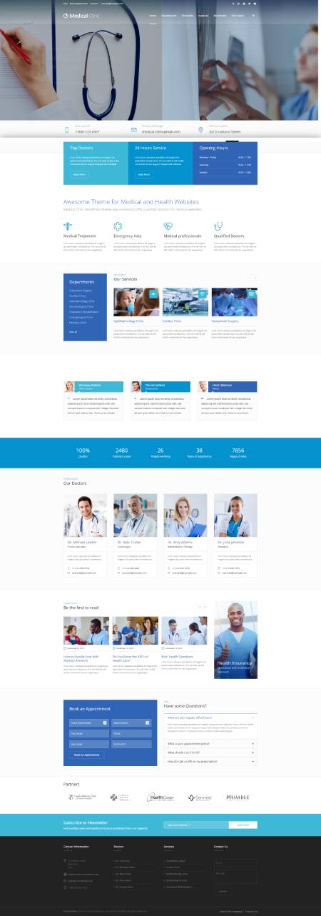 GD0034 – Mẫu Website Phòng Khám Sức Khỏe Medical Clinic