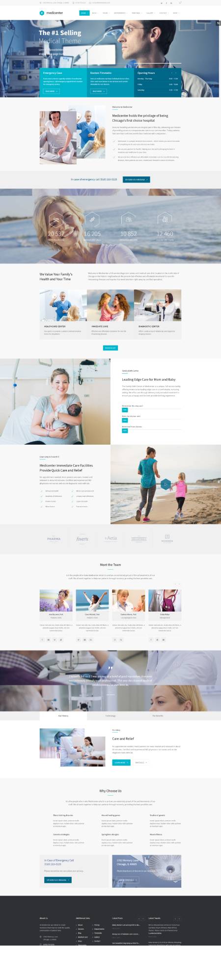 GD0036 – Mẫu Website Phòng Khám Sức Khỏe MediCenter
