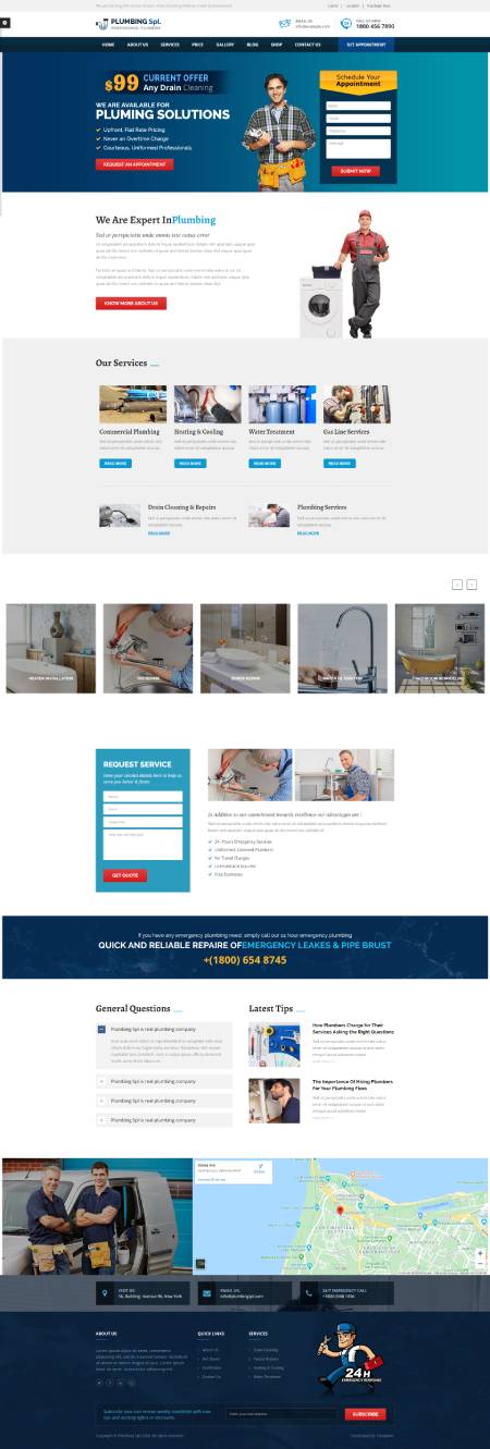 GD0179 – Mẫu Website Sửa Chữa Thiết Bị Plumbing